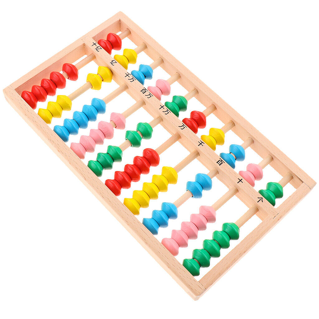 Chinese Wooden Abacus Arithmetic Calculating Tool Preschool Educational