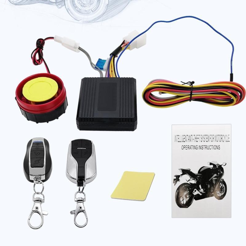Dual Remote Control 12V Bike Scooter Motor Alarm System Anti-Theft Alarm 125dB