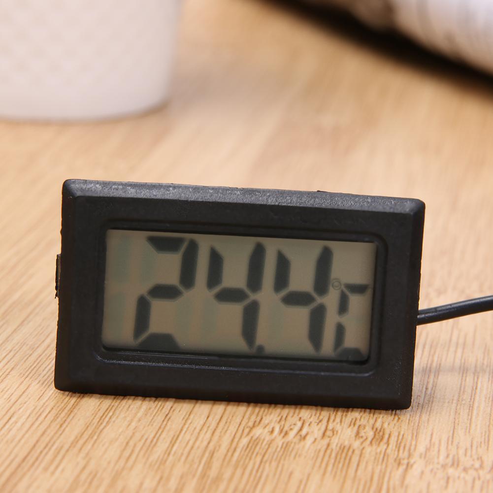 Waterproof Electronic Digital LCD Pet Aquarium Thermometer w/ Probe(Black)