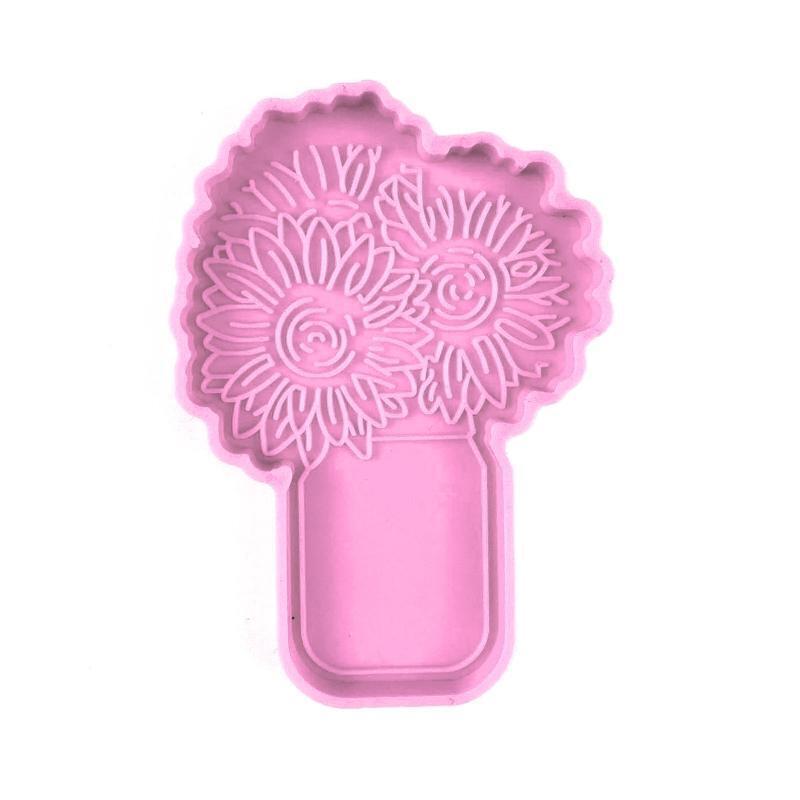 DIY Flower Bottle Keychain Silicone Epoxy Mold DIY Keychain Pendant Jewelry Mold