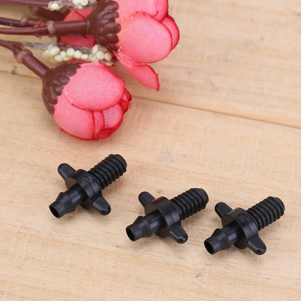 50pcs 6mm Male Thread Single Barbed 4/7mm PVC Hose Connector Home Garden