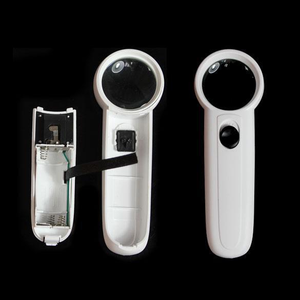 2 LED Light 15X Magnifying Glass Lens Reading Loupe Hand Held Magnifiers