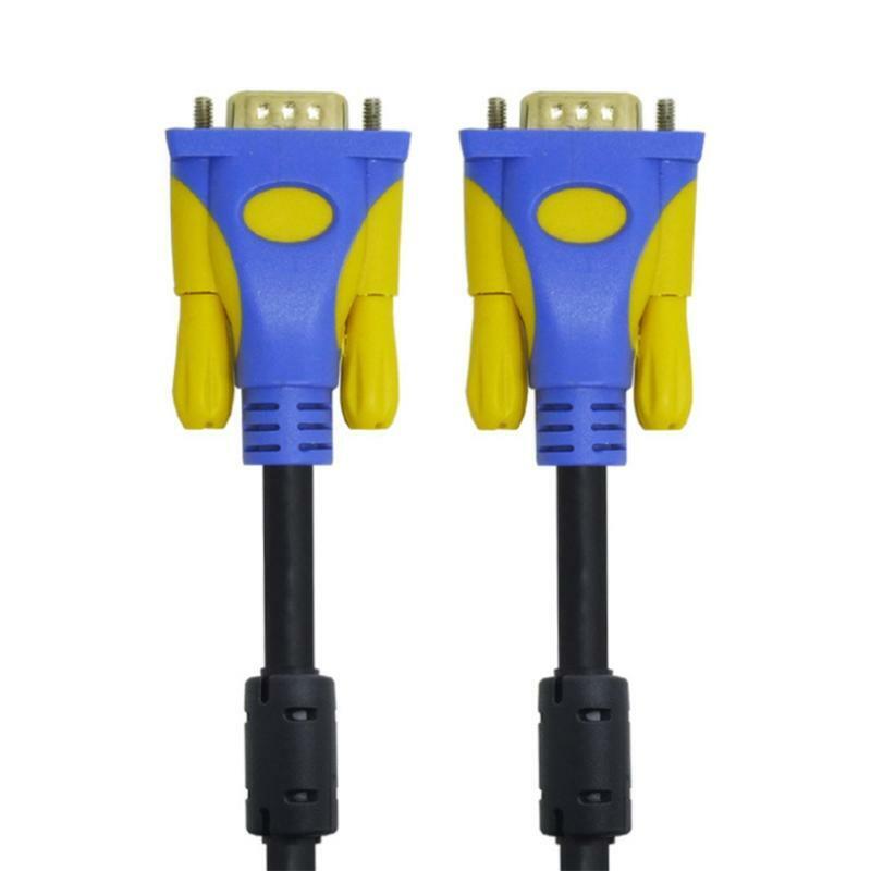 3+9 Male to Male 15 Pin Support 1080P SVGA Computer Monitor Cord Flat Adapter