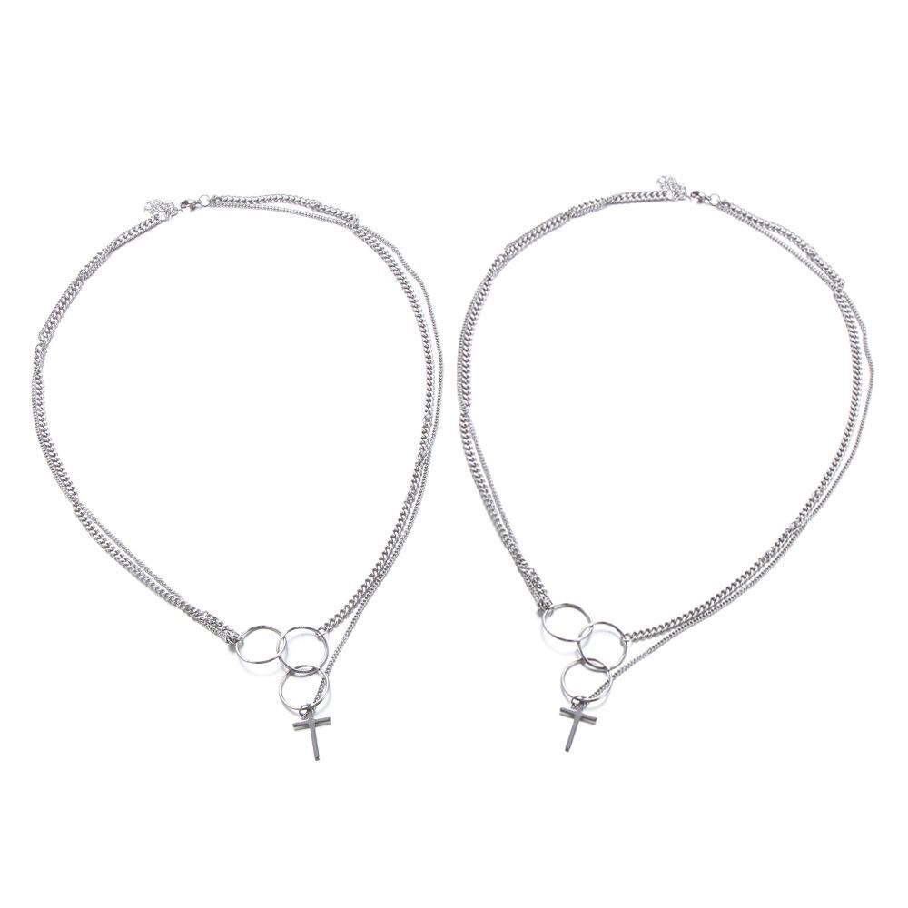 Party Jewelry Collar Hip Hop Gothic Chain Necklace Cross Punk Choker Pendant