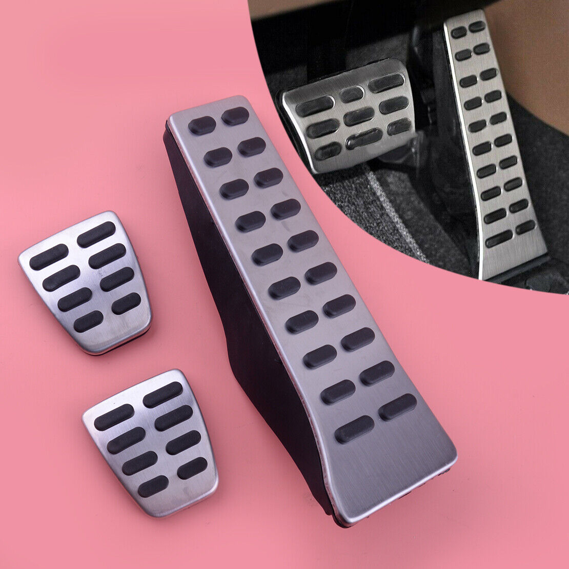Clutch Brake Gas Pedal Pads Covers Fit For Hyundai Tucson Santa Fe Kia Stinger