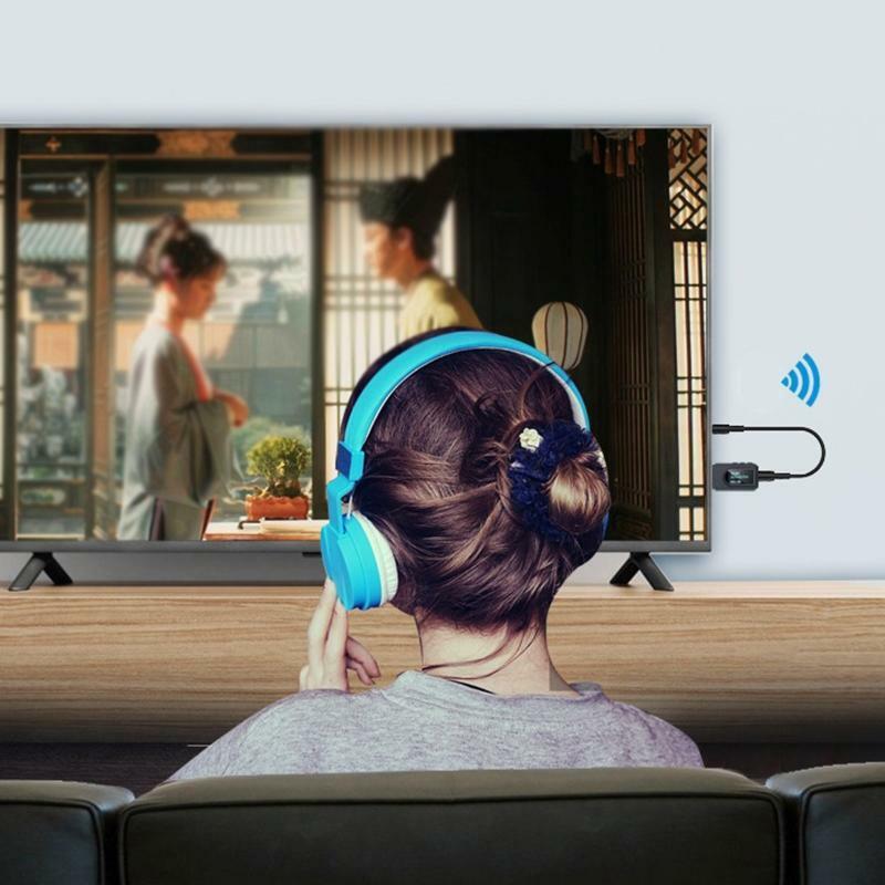 2 in 1 Mini Audio Transmitter and Receiver Wireless USB AUX Adapter BT5.0 Chip
