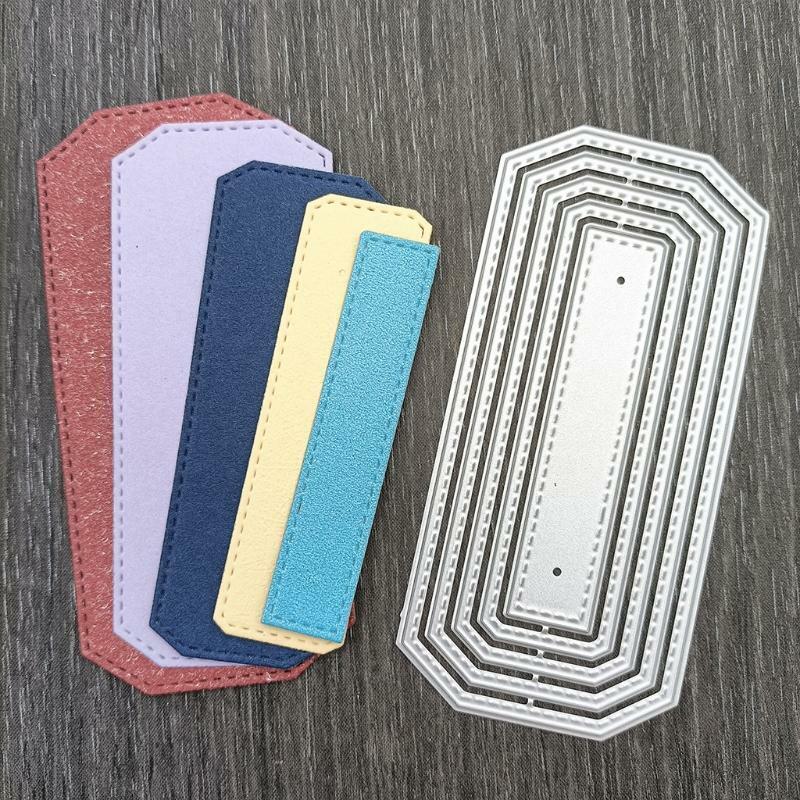 Rectangle Tag Metal Cutting Dies Stencil DIY Scrapbooking Album Paper Template