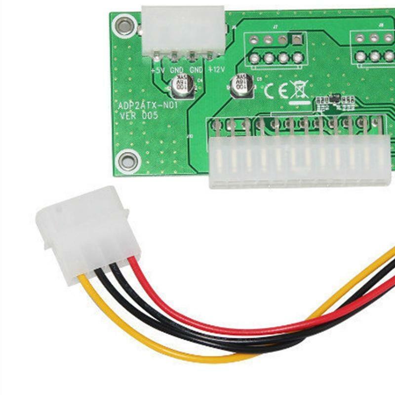 Atx 24Pin to 4Pin Molex Power Adapter Dual Power Supply Board Synchronous Start