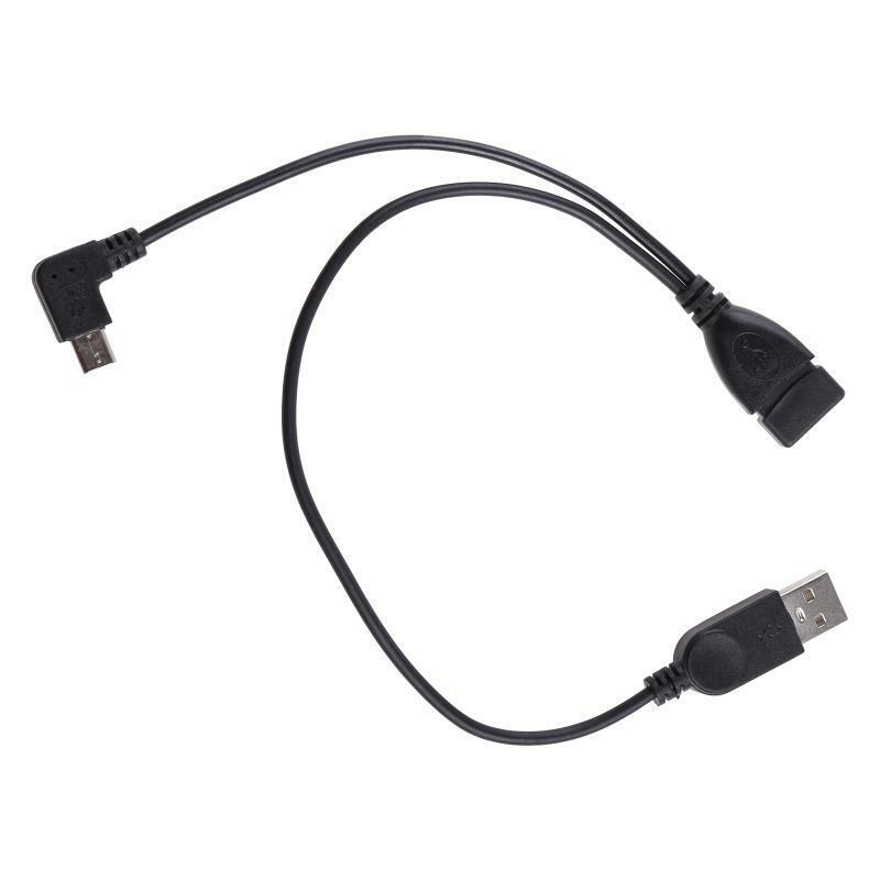 Micro USB 5 Pin Male To USB 2.0 Female Host OTG Y-Splitter Power Adapter Cable