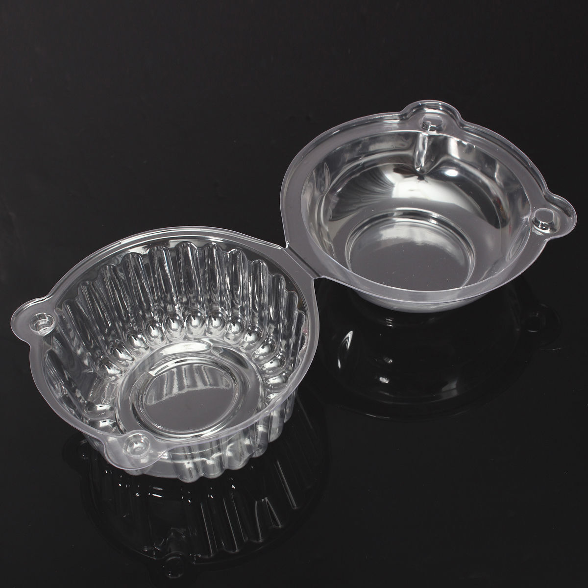 100pcs  Plastic Single Cupcake /Muffin Cases Pods Party Cup Cake Day Boxes