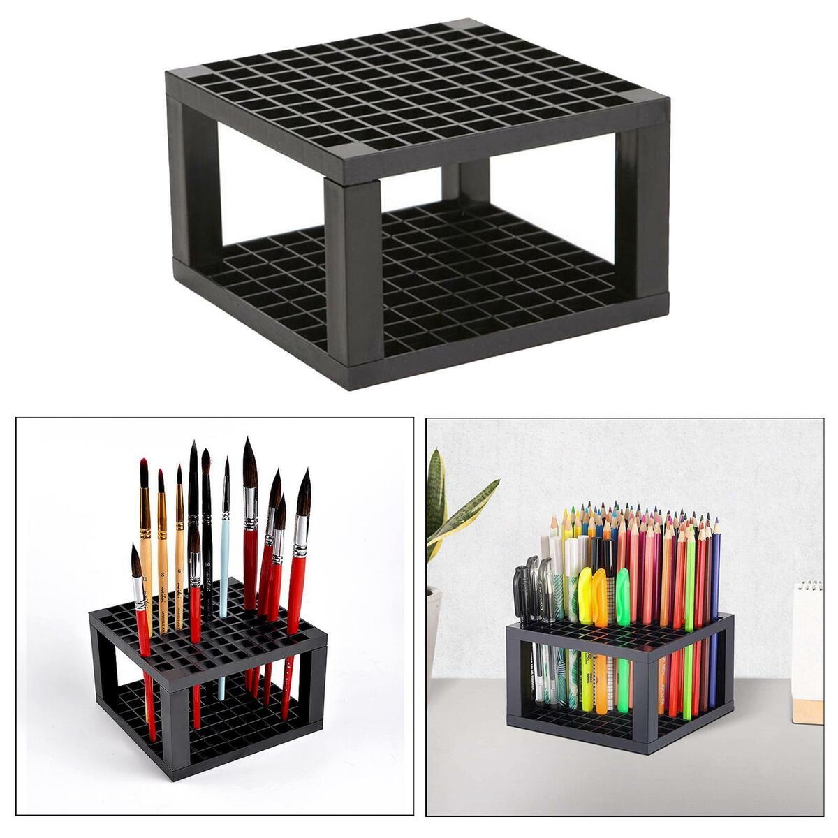 Pen Holder Dresser Paint Brushes Organizer Desk Marker Rack Holding Bracket