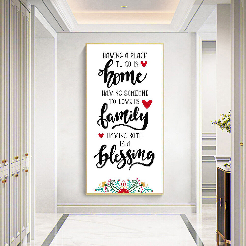 DIY Love Home Partial Cross Stitch Embroidery Canvas Home Wall Decorations