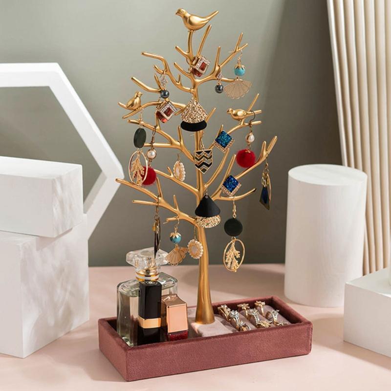 Jewelry Tree Stand Display Organizer Necklace Ring Earring Holder Show Rack