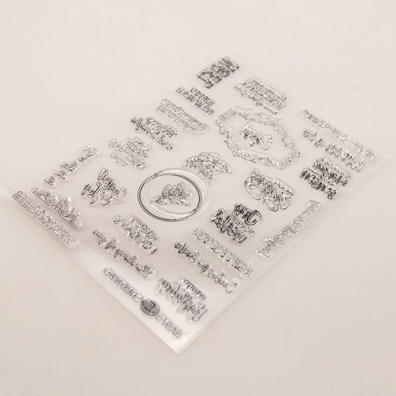 Happy Birthday Christmas Silicone Clear Seal Stamp DIY Scrapbooking Embossing