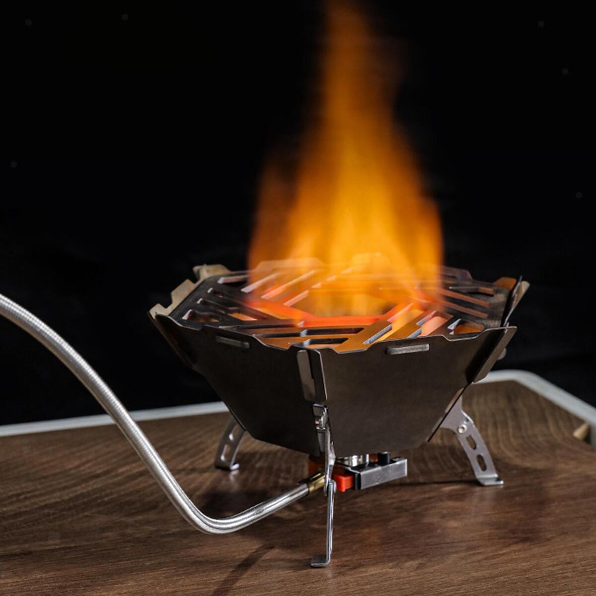Folding Outdoor Stove Windscreen Lock Heat Camp Stove Windshield for Camping