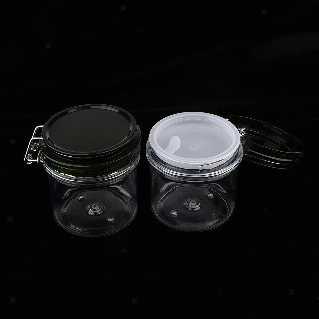 2 Pieces 220 MLPlastic Storage Jar, Airtight Lid With Leakproof