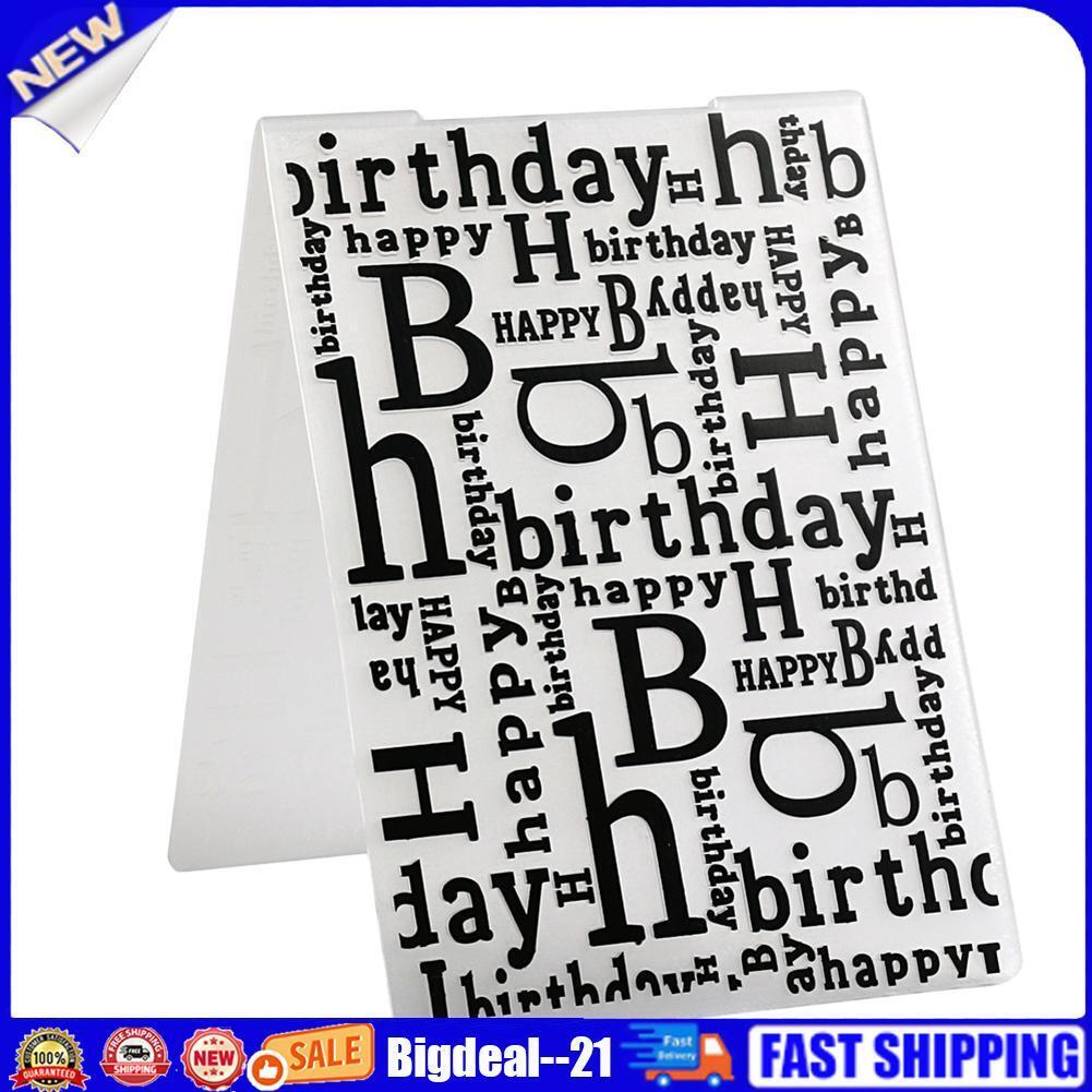 Christmas Words Plastic Embossing Folder for Scrapbook DIY Album Card