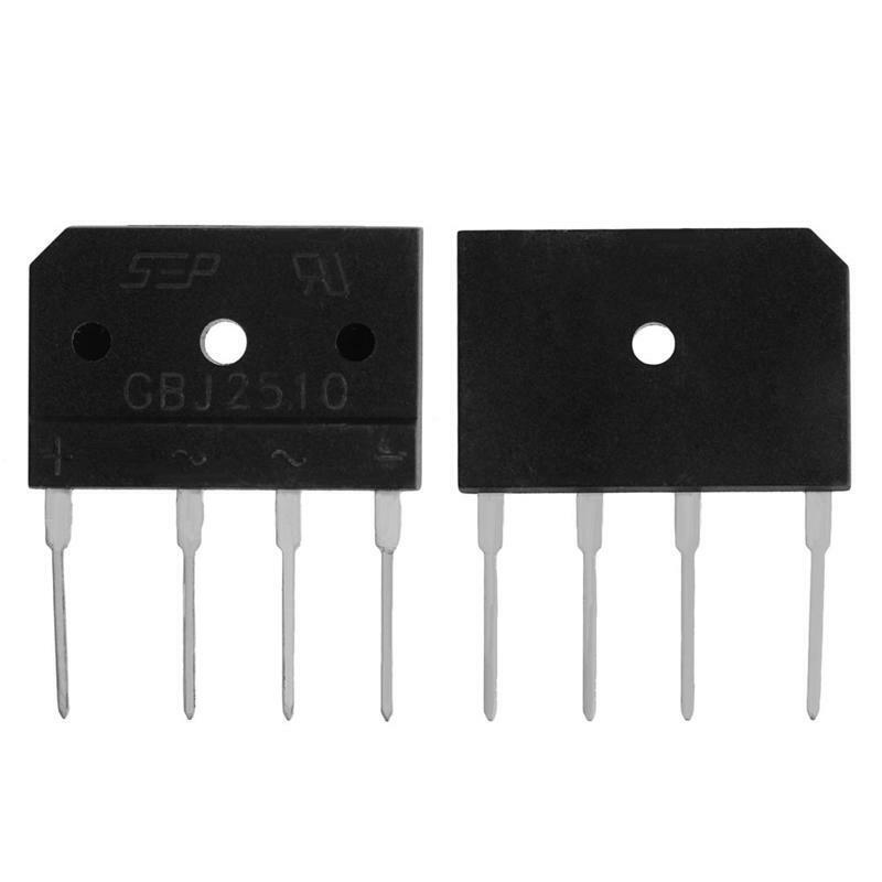 New 5Pcs Single Phases Diode Bridge Rectifier IC Chip 25A