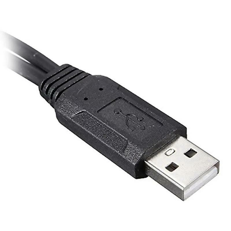 1 Male to 2 Female Power Cord USB Splitter USB 2.0 Y Splitter Charger Cable
