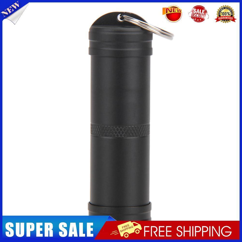 Aluminum Alloy Waterproof Case First-Aid Medicine Bottle with Key Ring