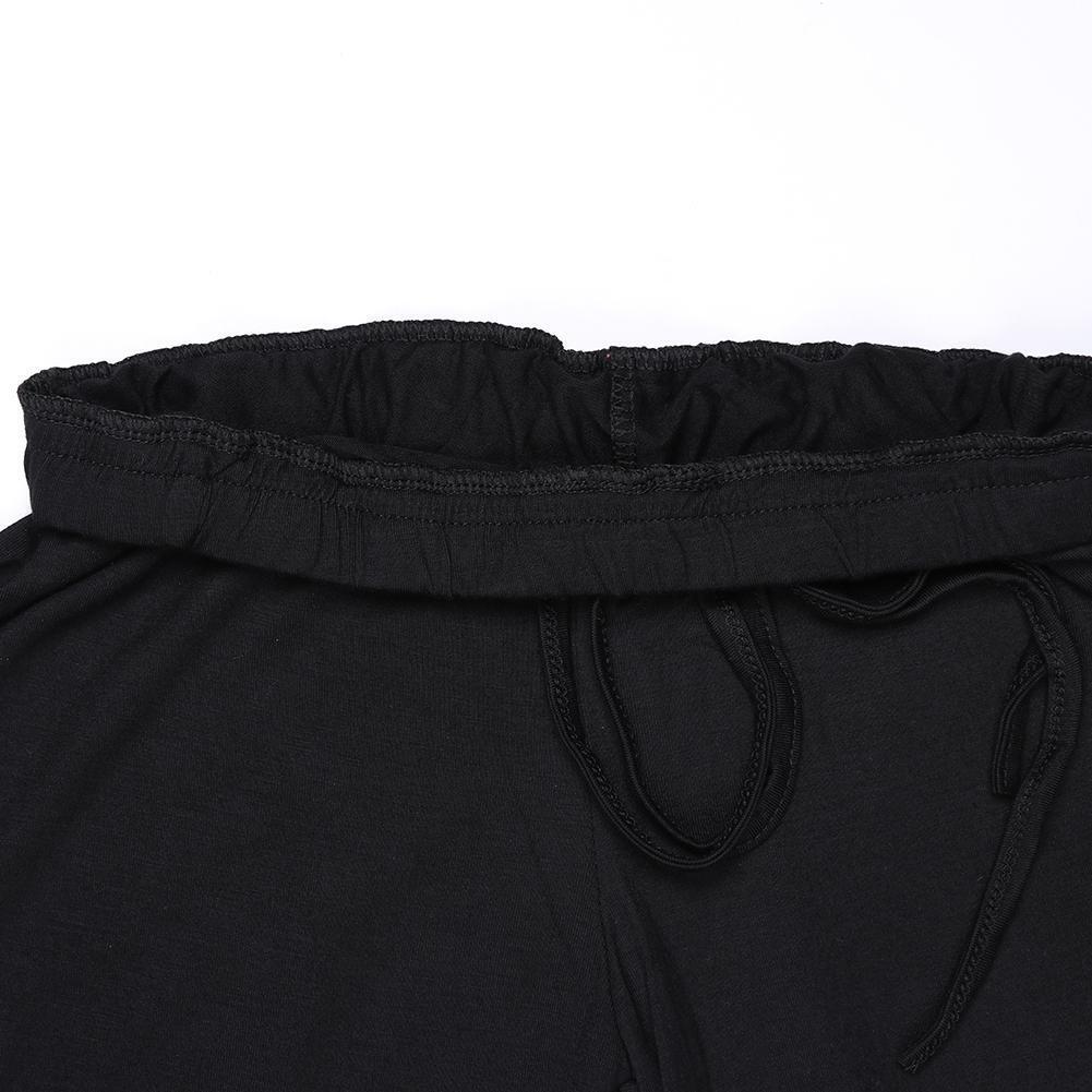 Loose Yoga Pants Elastic Women Sports Exercise Running Trousers (Black XL)