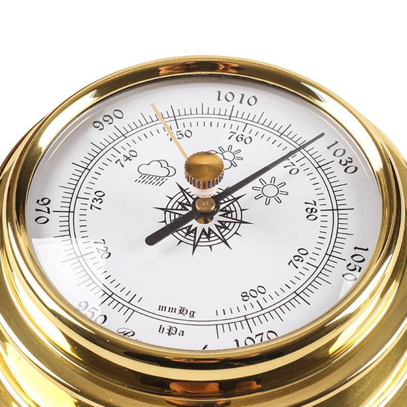 4pcs Thermometer Hygrometer Barometer Watch Clock Copper Shell Weather Station