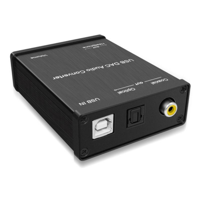 USB DAC Audio Converter USB to Optical Coaxial or Stereo RCA L/R 3.5mm Adapter