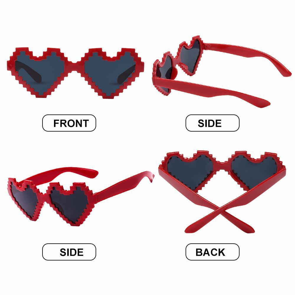 Eyewear Heart Sunglasses Heart Glasses Thug Life Sunglasses Mosaic Sunglasses