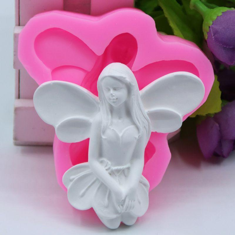 Fairy Angel Cake Silicone Mold Chocolate Fondant Cupcake Mould Craft Baking Tool