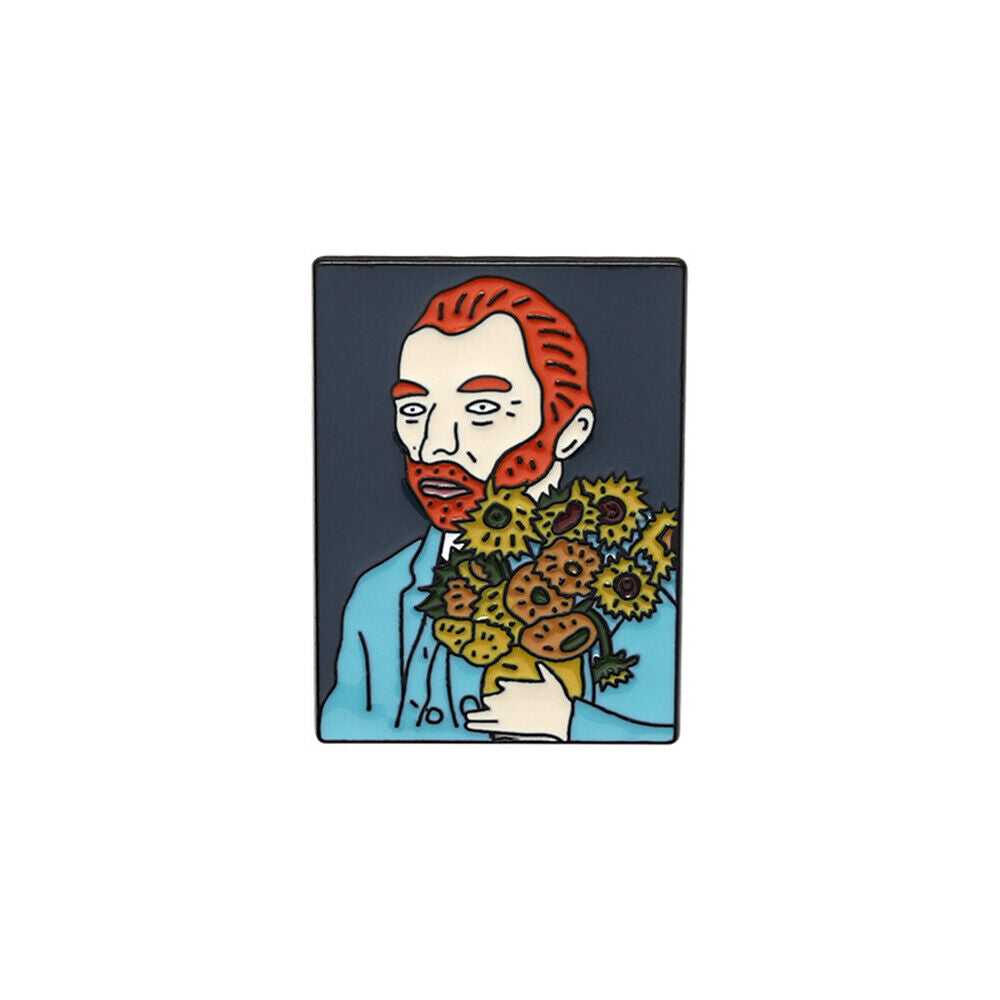 Painting Van Gogh Brooch Enamel Badge Van Gogh Kwai Pin Costume Jewelry