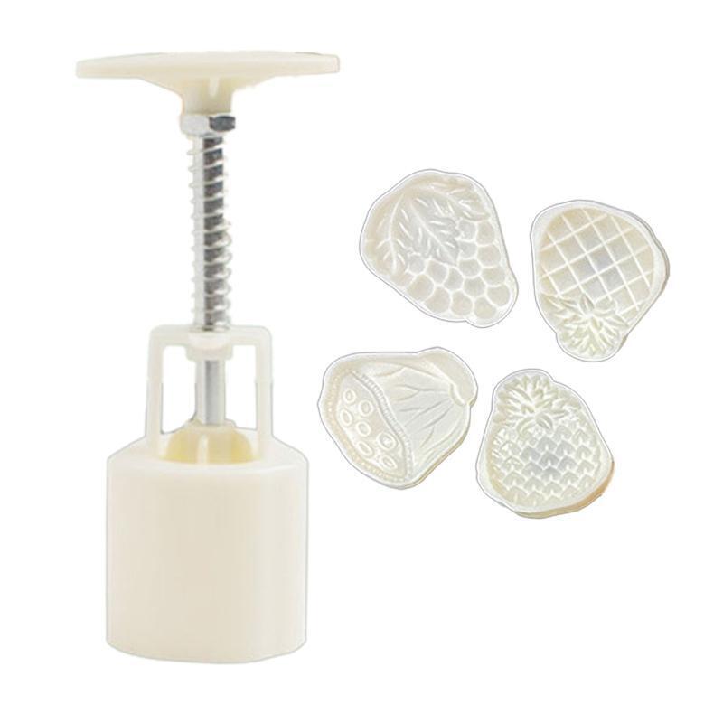 50g Mooncake Stamps Fruits Shaped Mooncake Molds Festival DIY Hand Press Gadgets