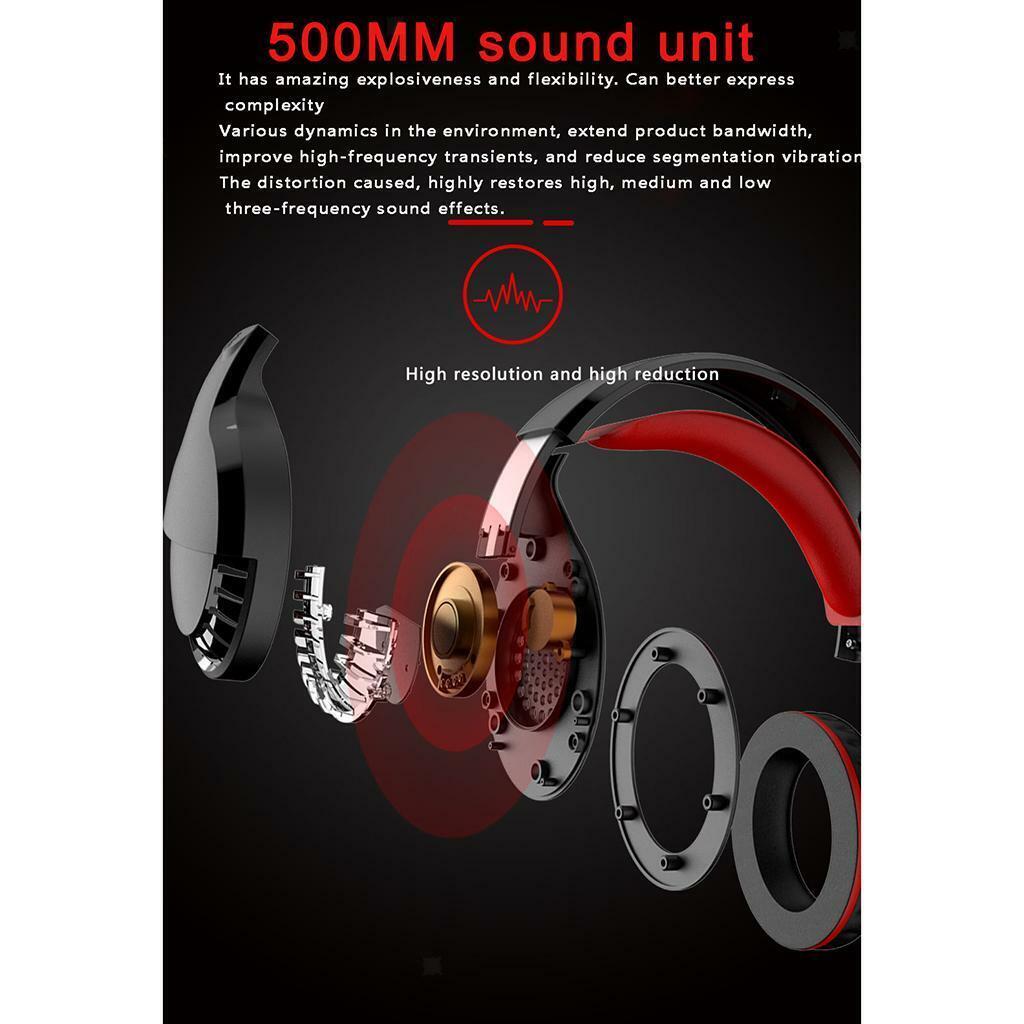 M18 Heavy Bass Colorful Gaming Headset RGB Headphones Soft Earpads with Mic