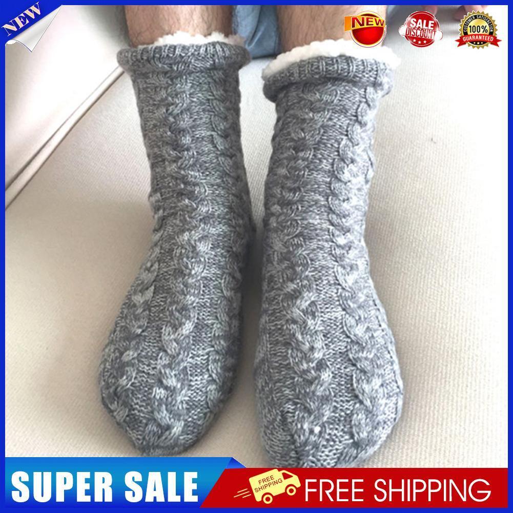 Men Women Fluffy Socks, Fleece Lining Thermal Soft Warm Floor Slipper Socks