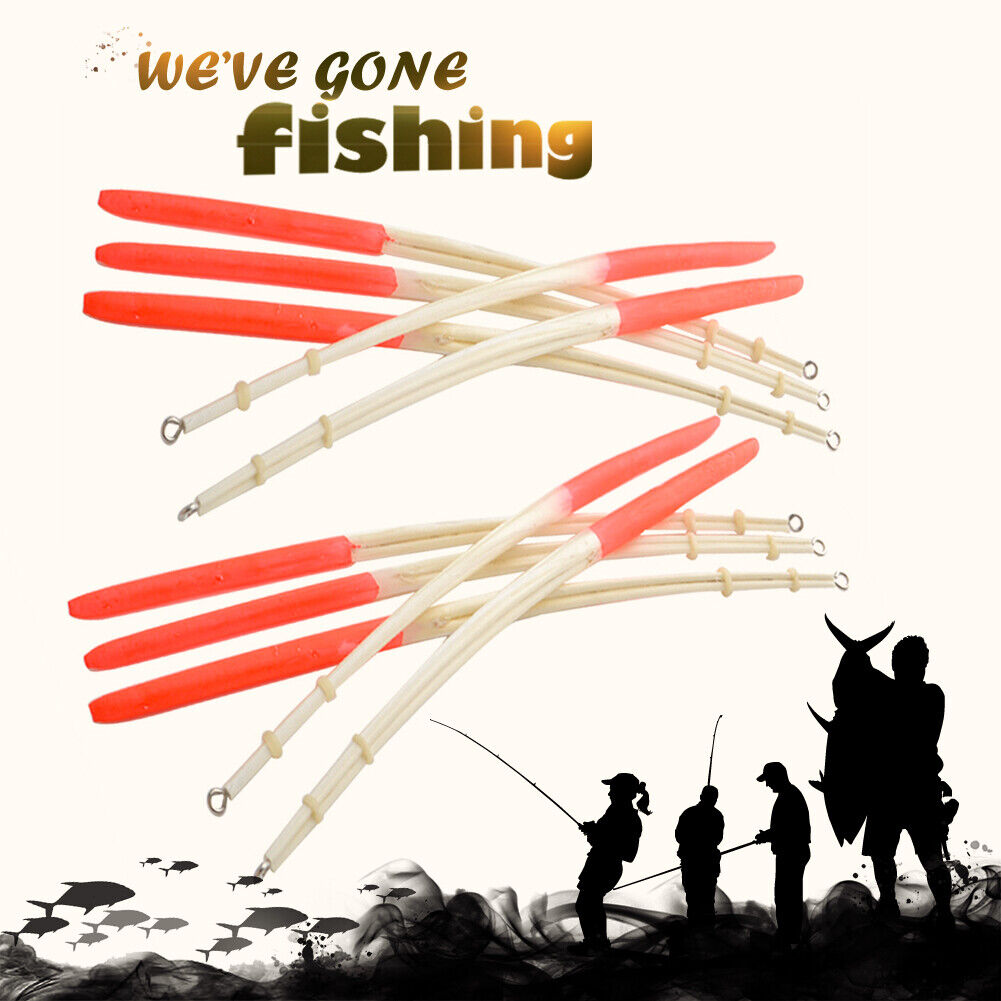 10pcs 18.5cm Feather Float Hard Tail Fishing Float with Rings for Fishing