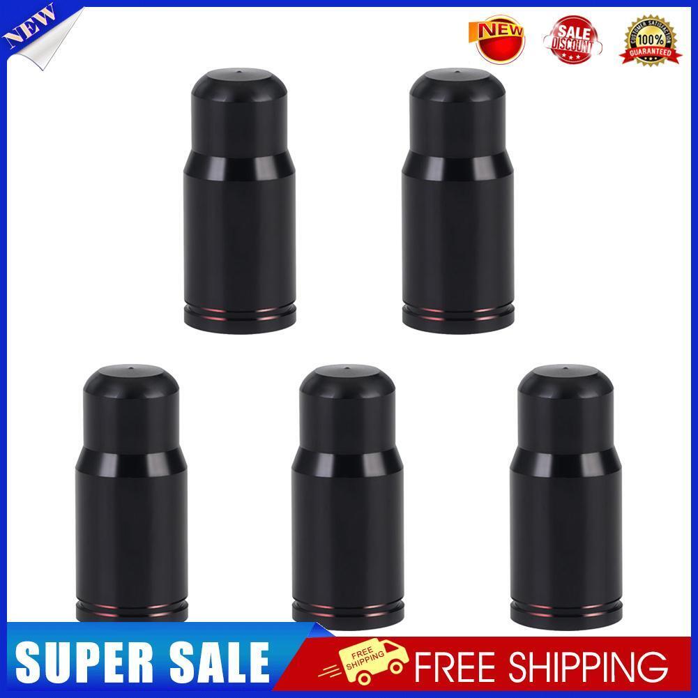 5pcs Aluminum Bike Presta Valve Caps Tire French Valve Dust Covers (Black)