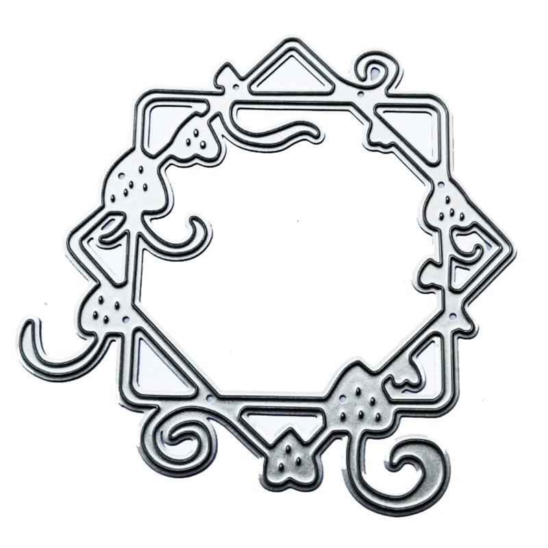 Rhombic Heart Lace Frame Metal Cutting Dies Stencil DIY Scrapbooking Template