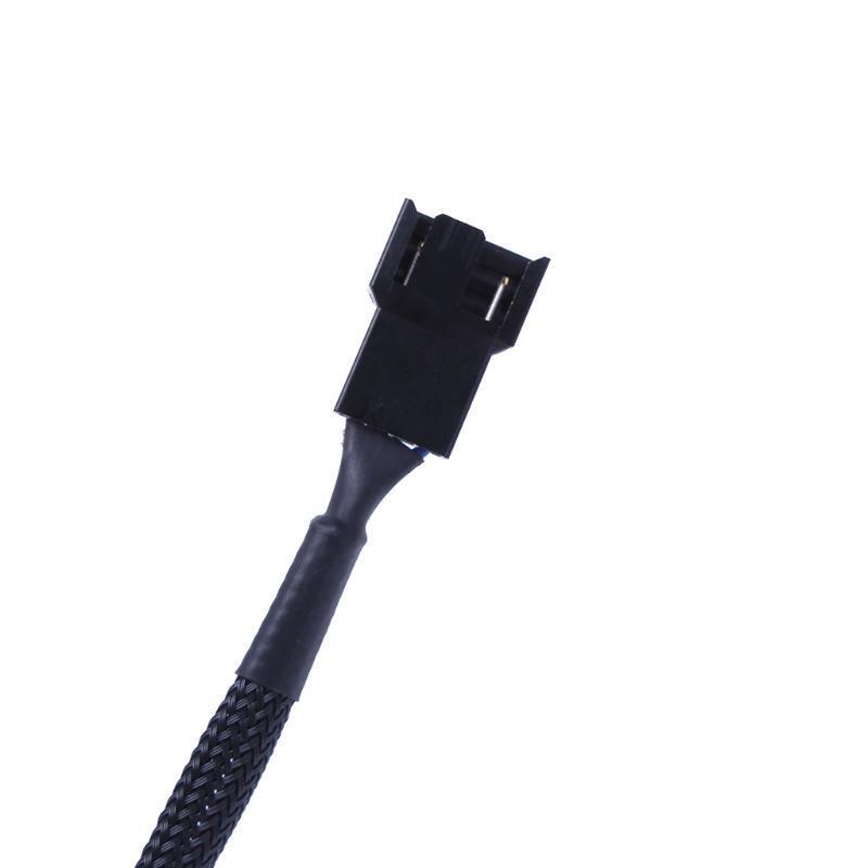 1 To 2 Way Y-Splitter Sleeved 4-Pin PWM Connector Fan Extension Adapter Cable