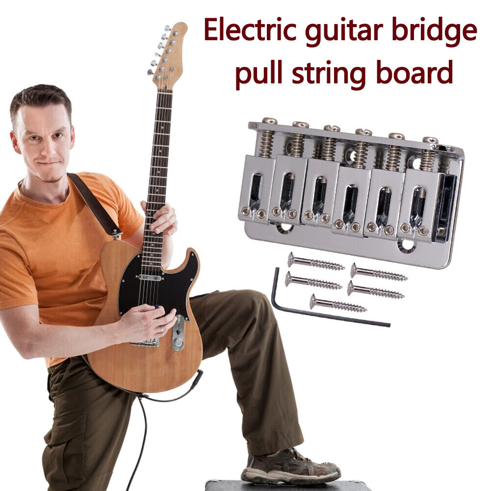 6 Strings Guitar Bridge Saddle Tailpiece for Fender Strat Electric Guitar
