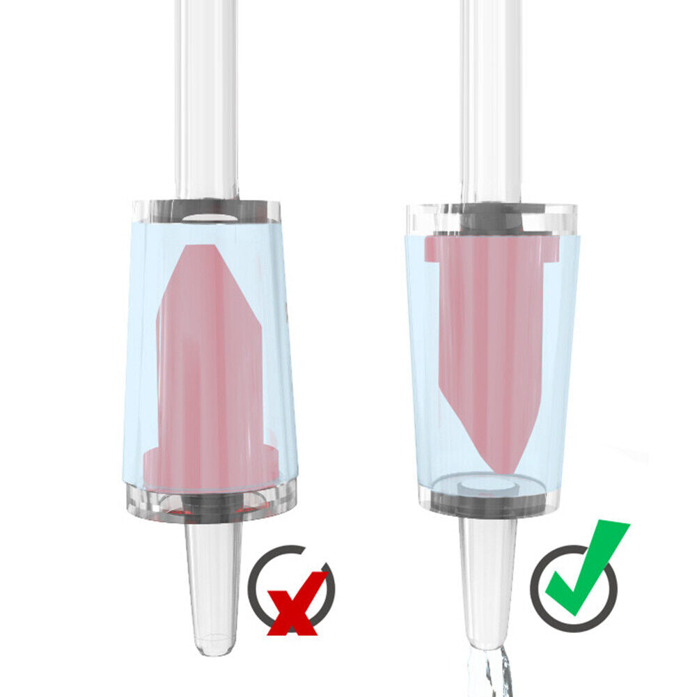 10pcs Tracheal Check Valve Fish Tank Aquarium Non Return Air Pump (Red L)