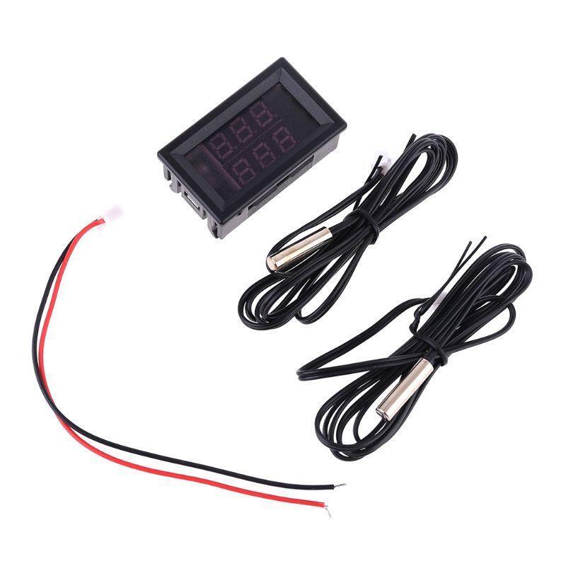 Digital Thermometer LED Display Red+Blue Temperature Sensor Tester Easy to Use