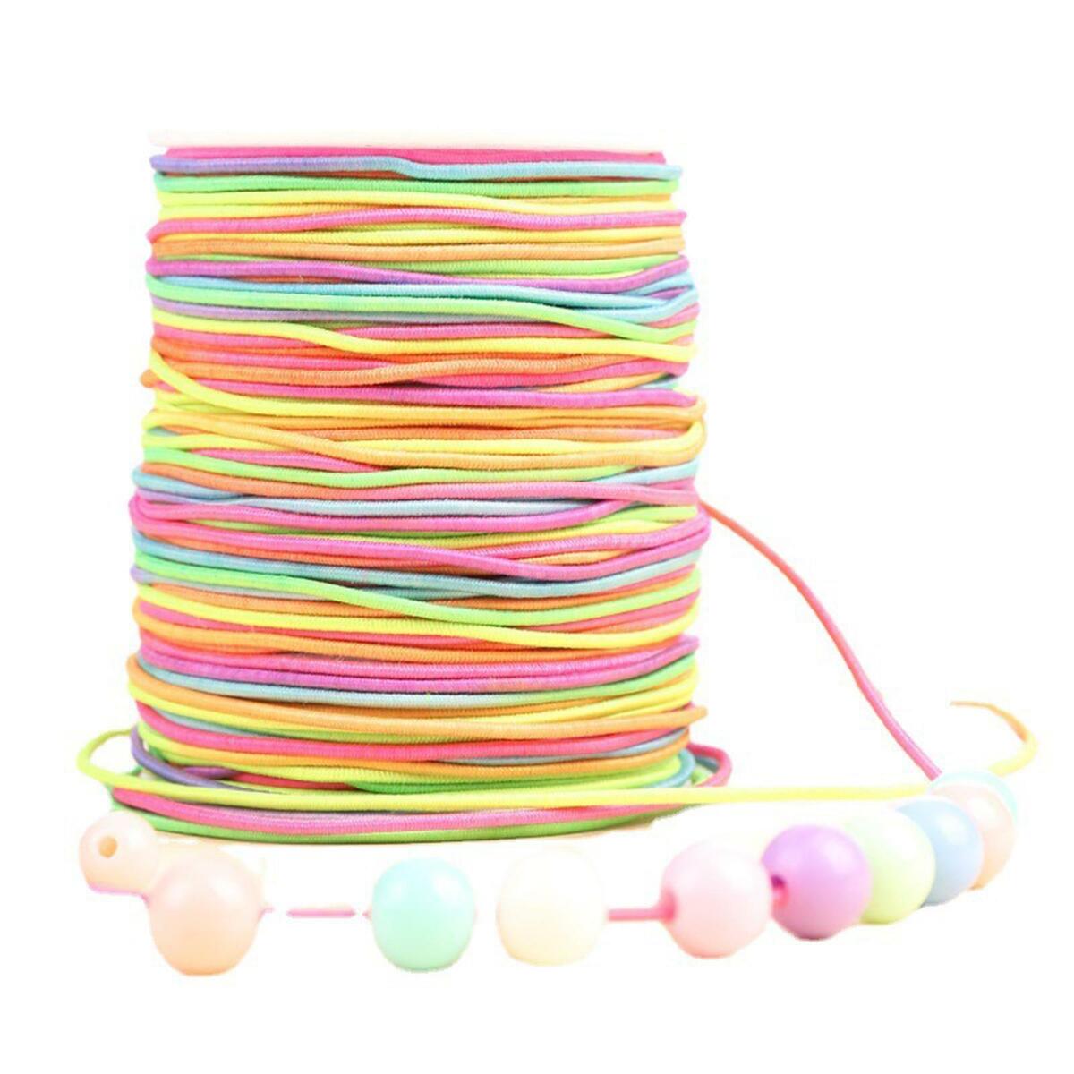Stretchy 1.5mm Coloured Elastic Thread Cord Jewelry Making DIY Bracelet