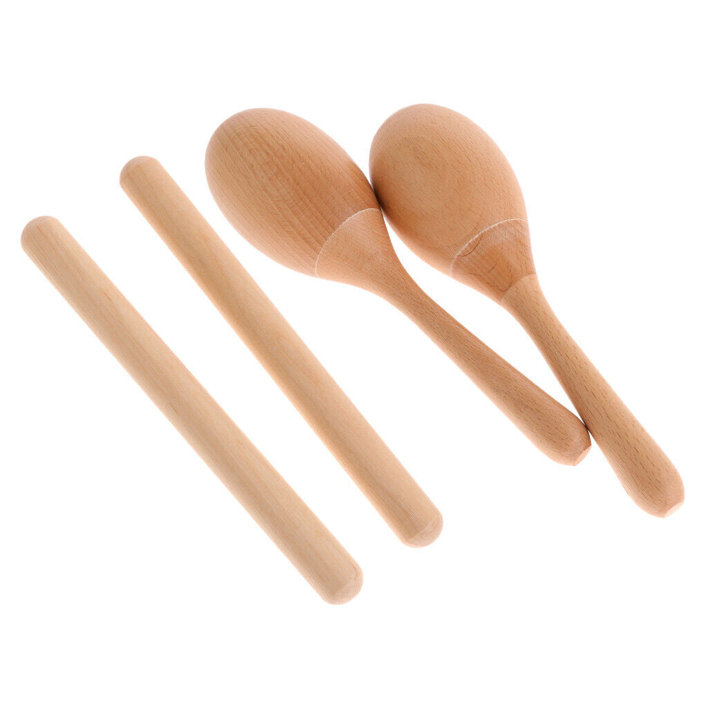 4Pcs  Hammers Rattle Shaker Drumsticks  Percussion   Gift