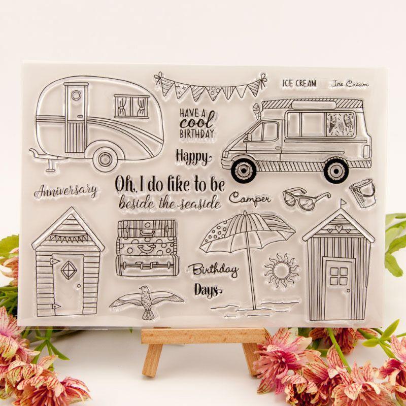 House Car Silicone Clear Seal Stamp DIY Scrapbooking Embossing Photo Album Decor