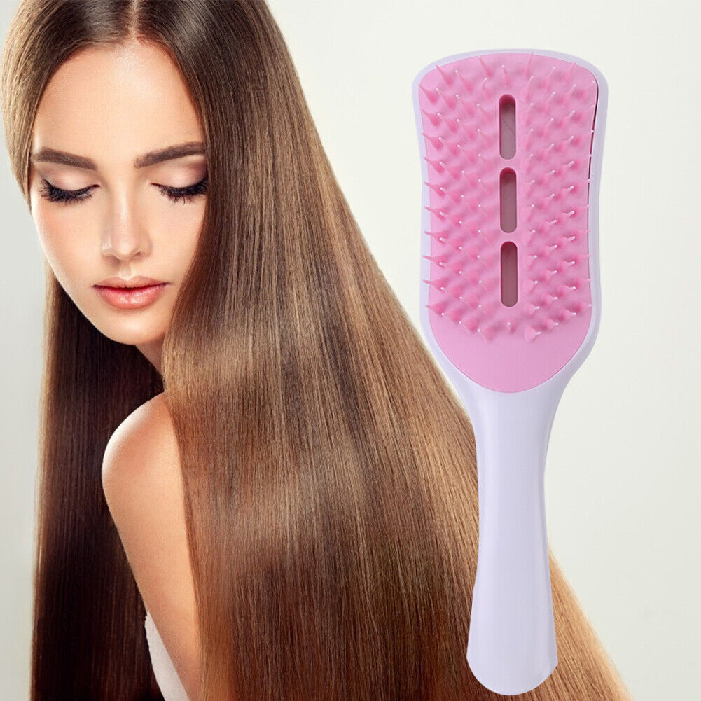 Anti-static Comb Hollow-out Massage Hair Brush Hairdressing Tool (White)