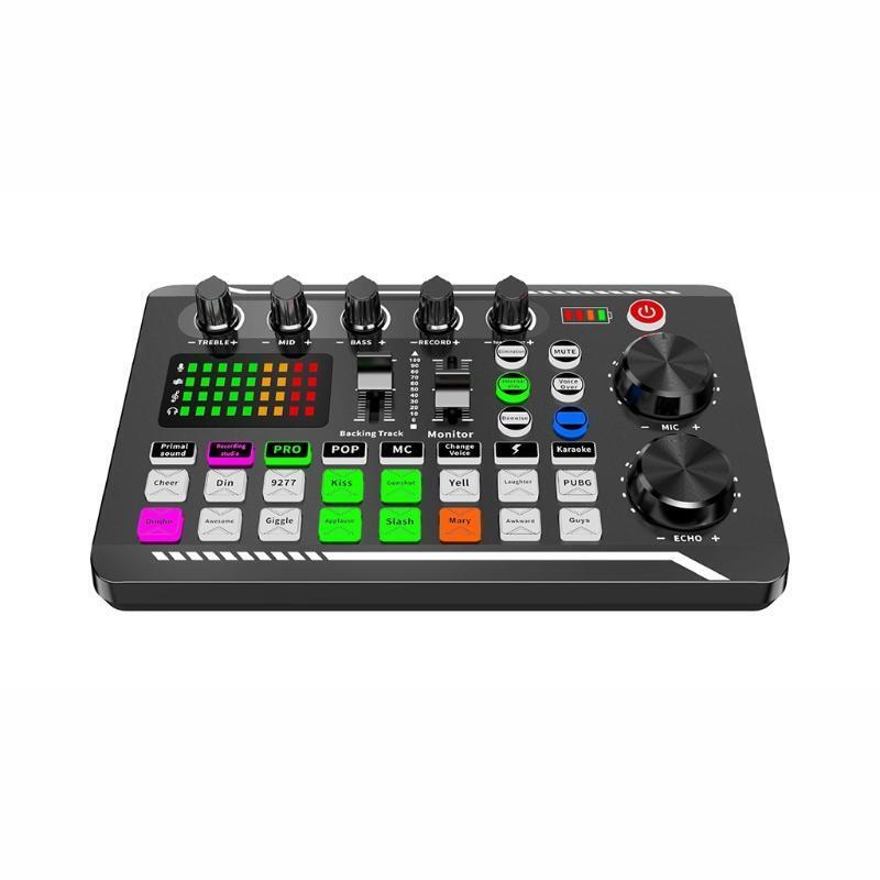 Audio Mixing Console Amplifier F998 Sound Card Microphone Sound Mixer Sound Card