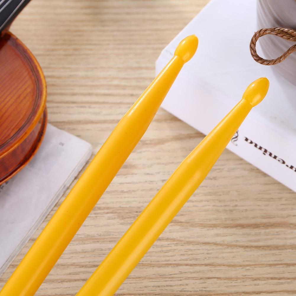 1 Pair Drumsticks Nylon Drum Sticks Instruments Drum Accessories (Yellow)
