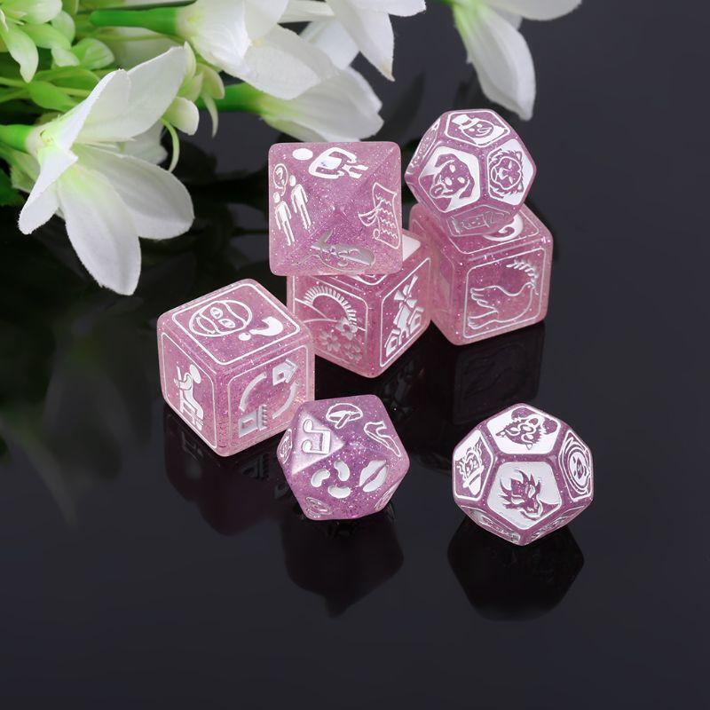 7pcs/set Story Dices For Story Time Polyhedral Game Dice Says Party Multi Faces