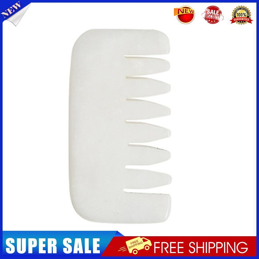 Gua Sha Stone Massage Natural Jade Head Scalp Scraping Massager Comb (03)