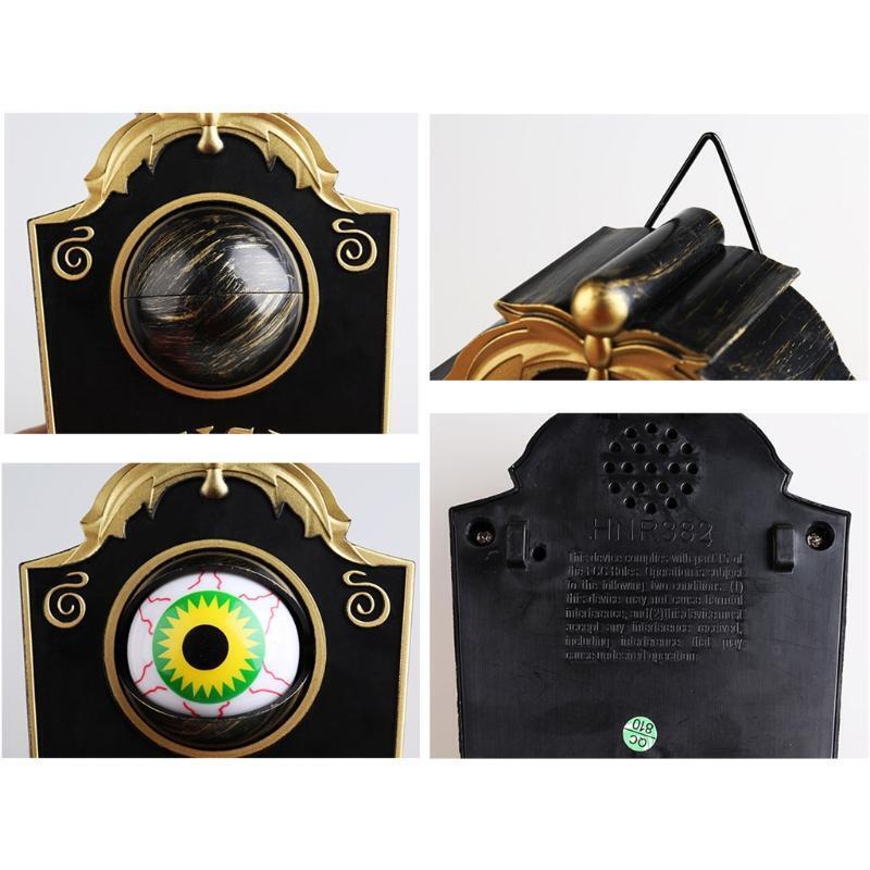 Halloween One Eyed Doorbell Decoration Horror Props Glowing Hanging Door Bell