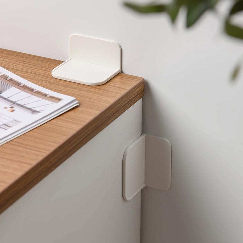 Cabinet Anti-drop Fixed Holder 2Pcs Self Adhesive Drawer Cabinet Protection